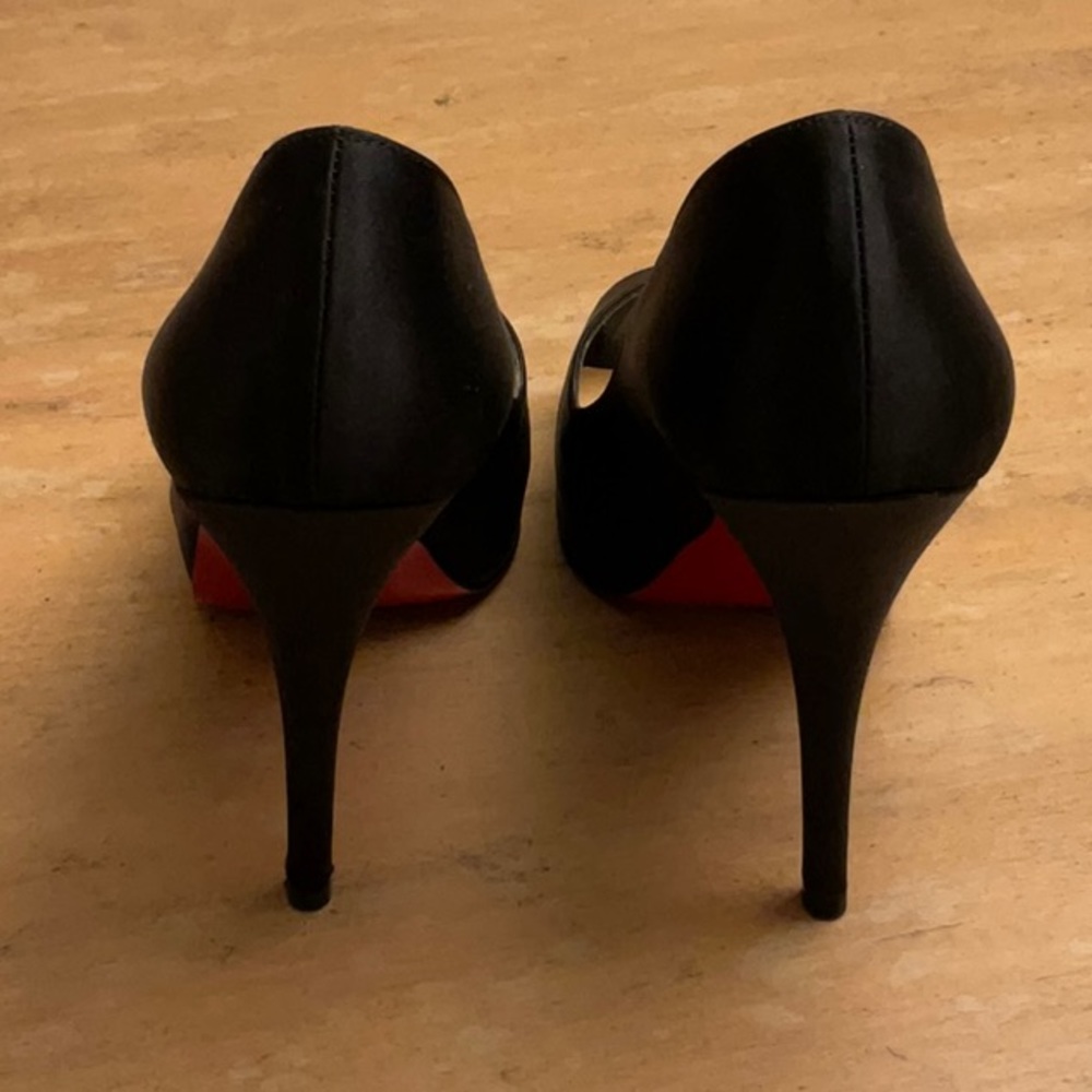 Christian Louboutin Paris US Size 7 VERY PRIVE 120 SATIN/KID TOE - Picture 7 of 15